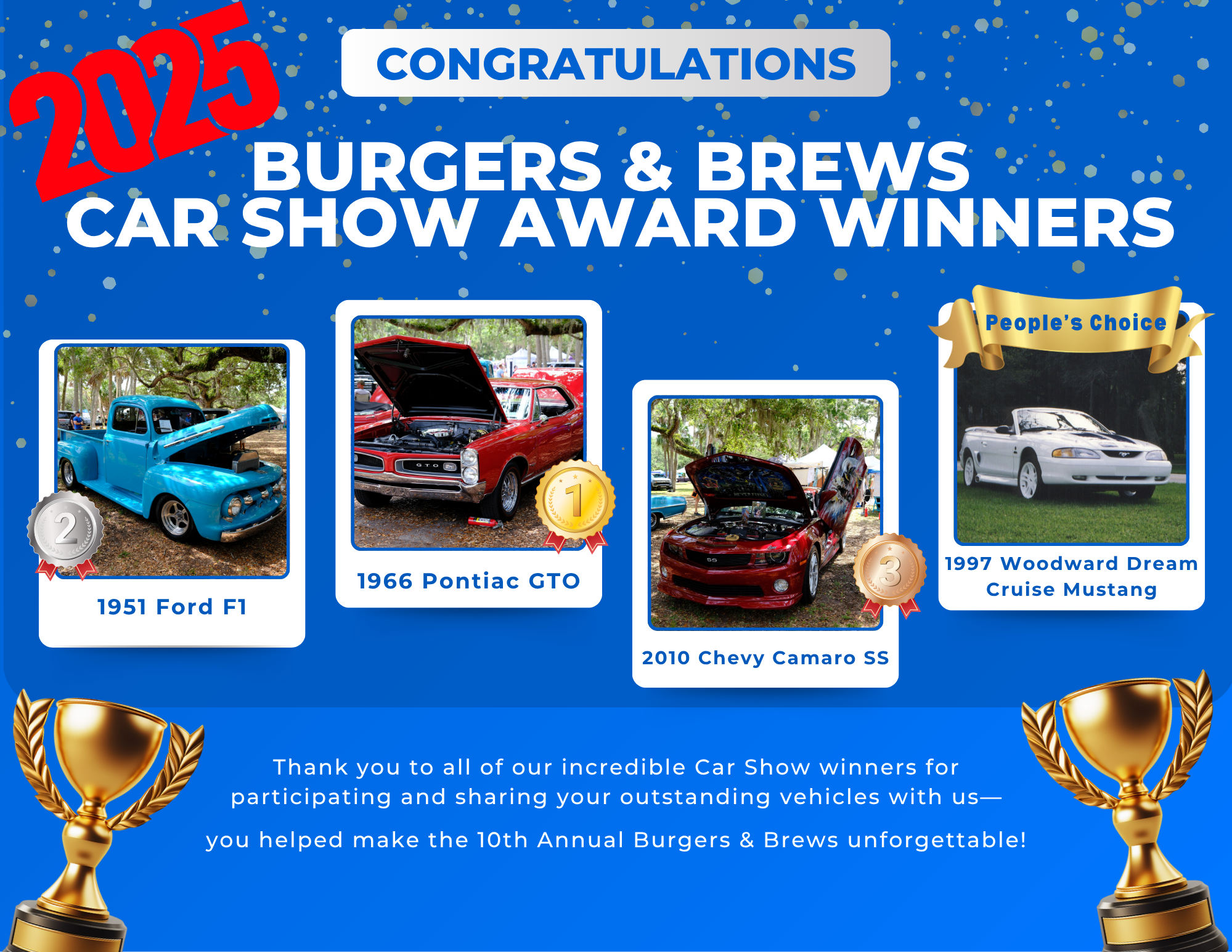 2025 Car Show Award Winners